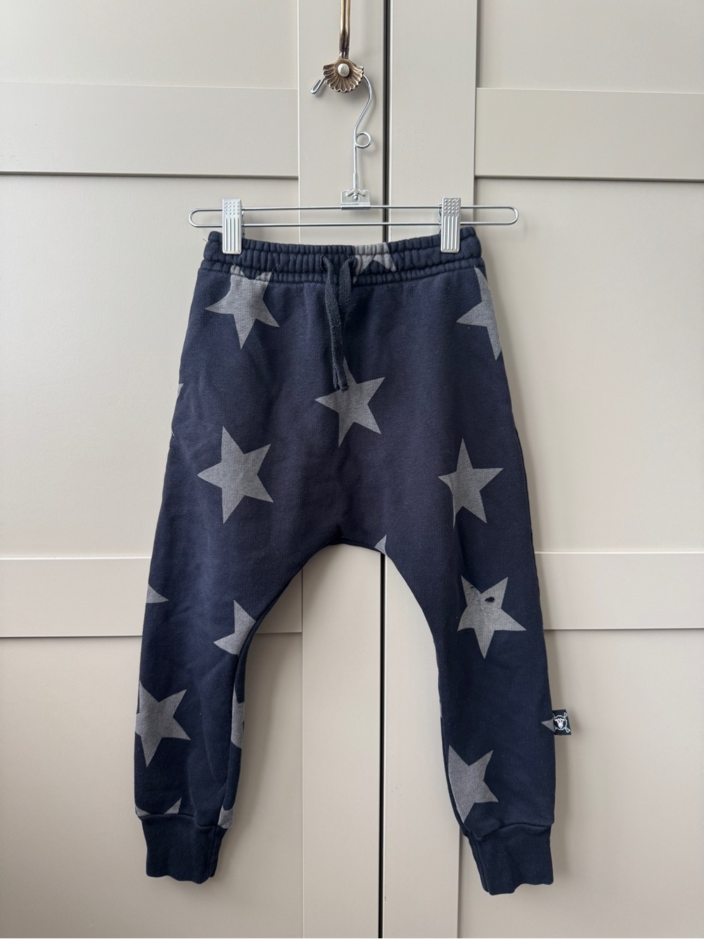 Kid’s Edgy black and grey star-print Nununu Star Baggy Pants